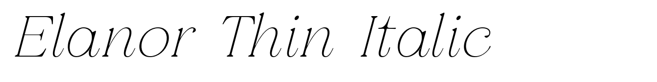 Elanor Thin Italic